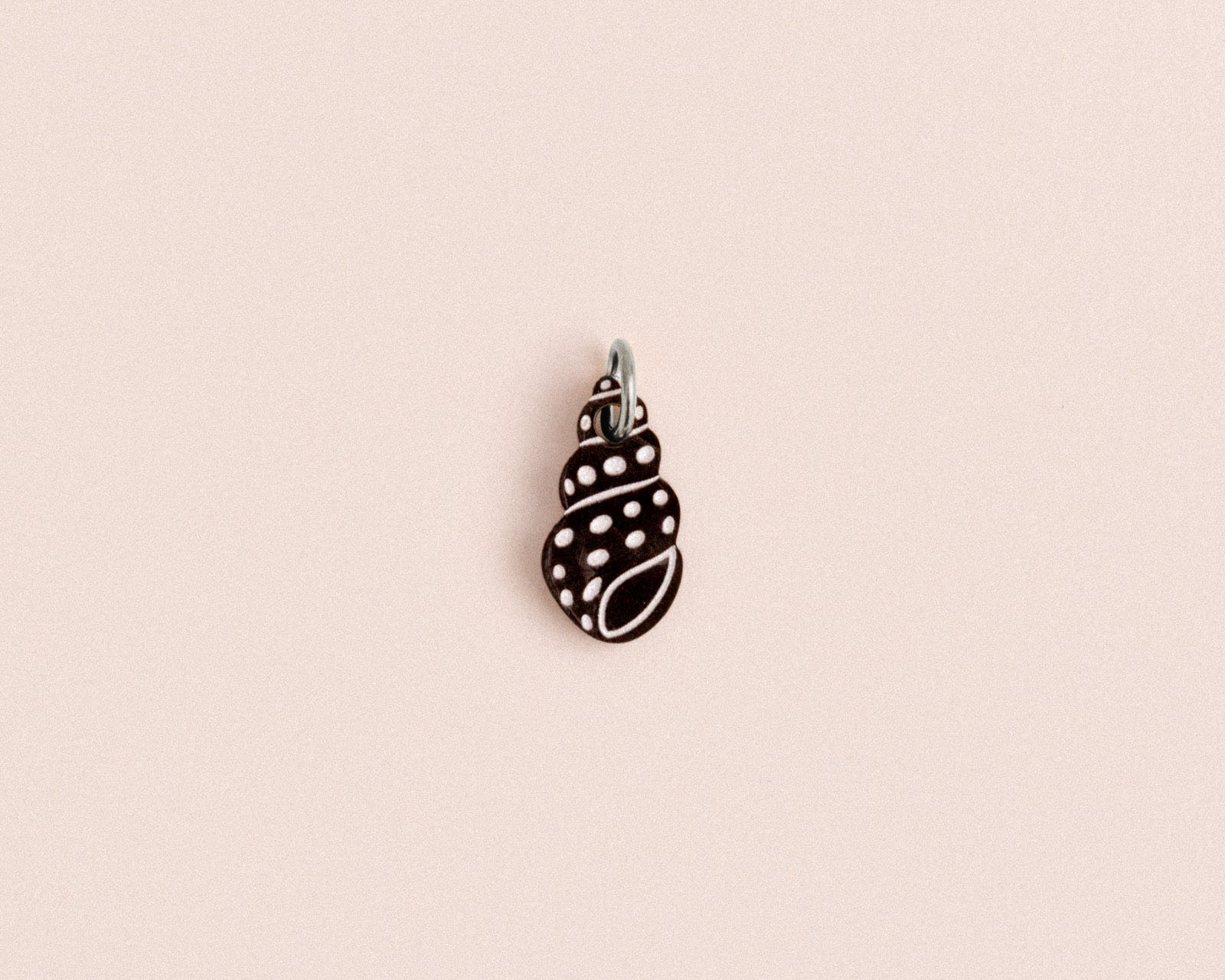 acutecolor Einzelner Schwarzer Polkadot Schneckenmuschel Anhänger