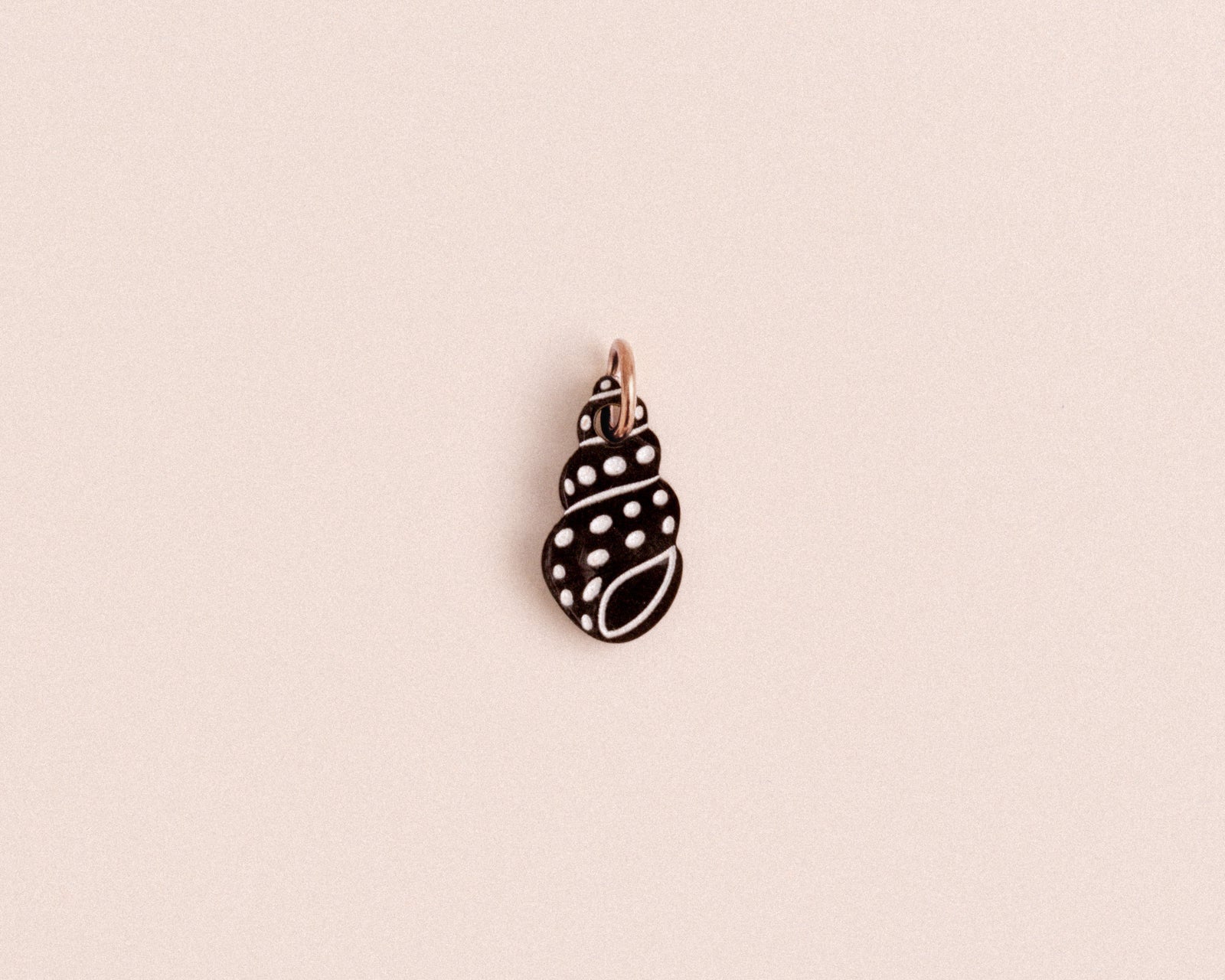 acutecolor Einzelner Schwarzer Polkadot Schneckenmuschel Anhänger