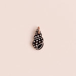 acutecolor Einzelner Schwarzer Polkadot Schneckenmuschel Anhänger