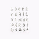 acutecolor Einzelner Silberner Buchstaben Anhänger