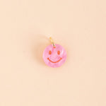 acutecolor Einzelner Smiley Anhänger in Perlmutt Rosa