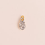acutecolor Einzelner Weißer Polkadot Schneckenmuschel Anhänger