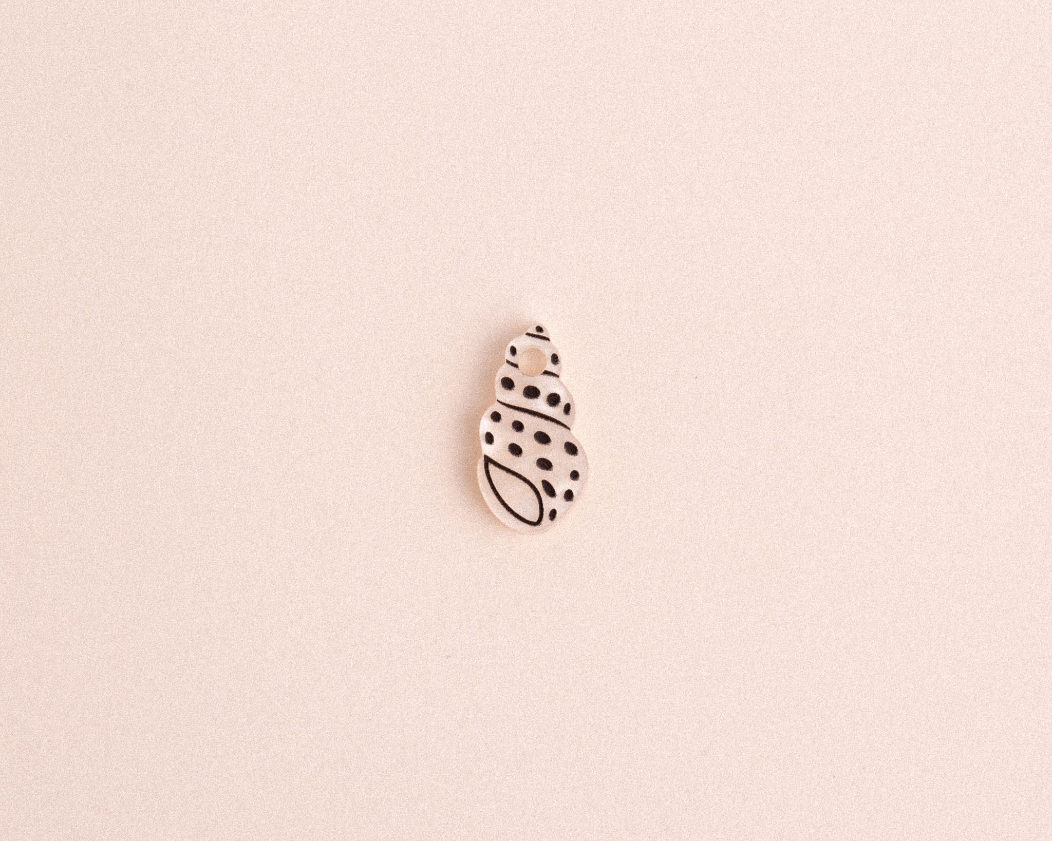 acutecolor Einzelner Weißer Polkadot Schneckenmuschel Anhänger