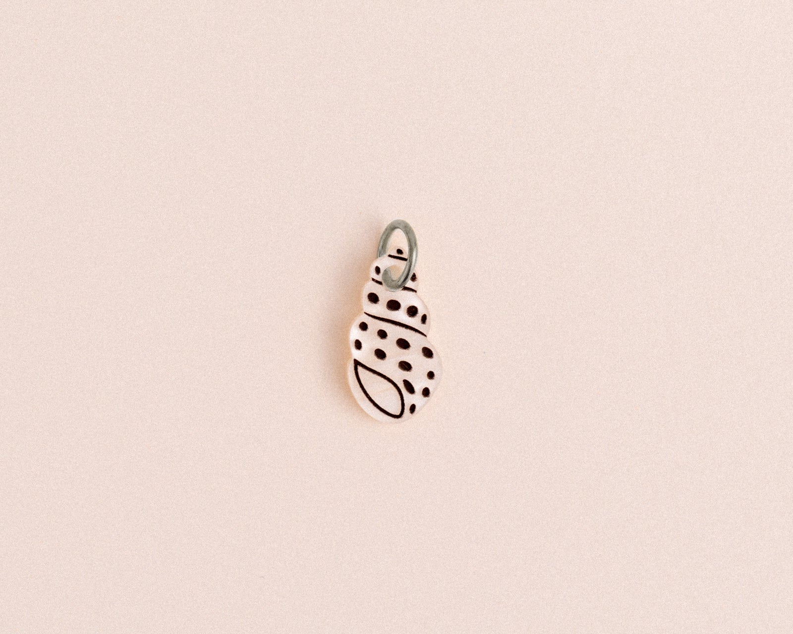 acutecolor Einzelner Weißer Polkadot Schneckenmuschel Anhänger