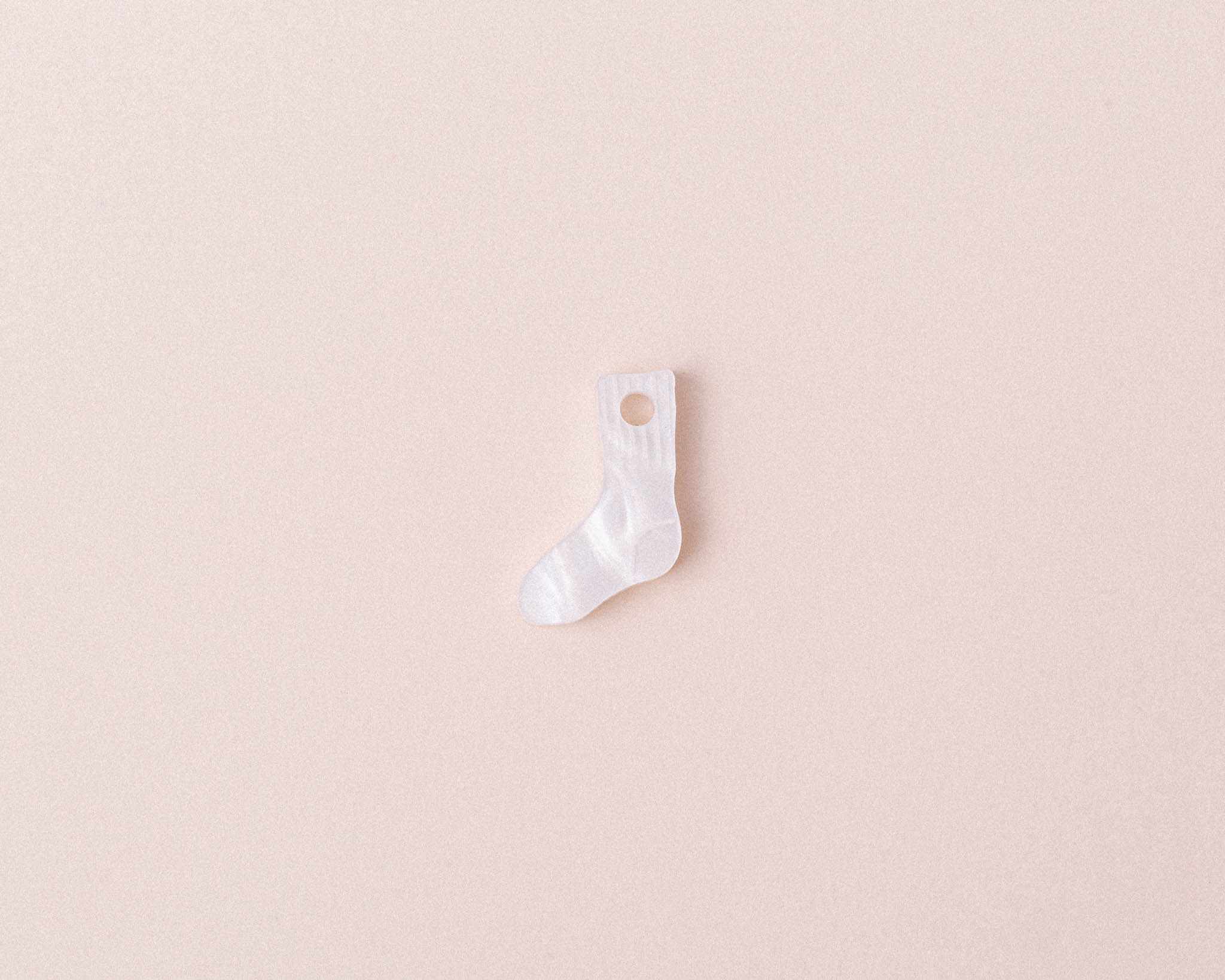 acutecolor Einzelner weißer Socken Anhänger