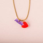 acutecolor Elegante Kette mit Lila Mom Anhänger