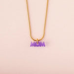 acutecolor Elegante Kette mit Lila Mom Anhänger