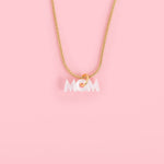 acutecolor Elegante Kette mit perlmuttweißem mom Anhänger