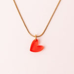 acutecolor Elegante Kette mit rotem Herz Anhänger