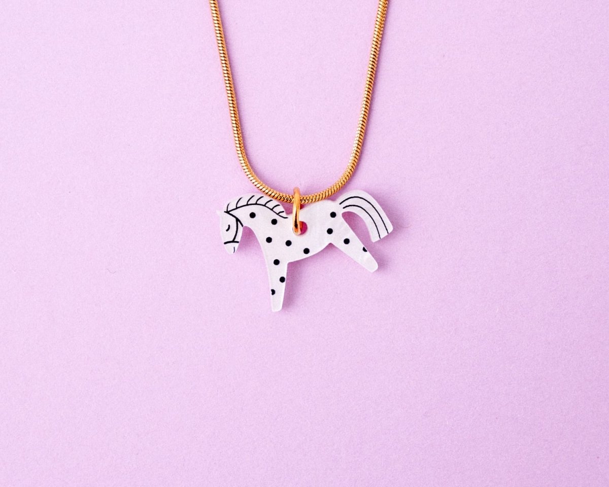 acutecolor Elegante Polkadot Pferde Kette