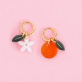 acutecolor Fruit Kollektion x Orange mit Orangenblüte Ohrring Set