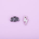 acutecolor Gewitter Ohrring Set mit Edelstahl Hoops