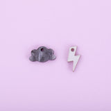 acutecolor Gewitter Ohrring Set mit Edelstahl Hoops