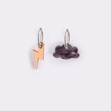 acutecolor Gewitter Ohrring Set mit Edelstahl Hoops