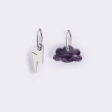 acutecolor Gewitter Ohrring Set mit Edelstahl Hoops