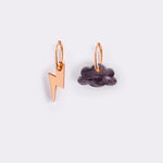 acutecolor Gewitter Ohrring Set mit Edelstahl Hoops