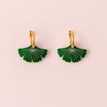 acutecolor Ginkgo Blätter Ohrringe mit Edelstahl Hoops