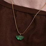 acutecolor Ginkgo Blätter Ohrringe mit Edelstahl Hoops