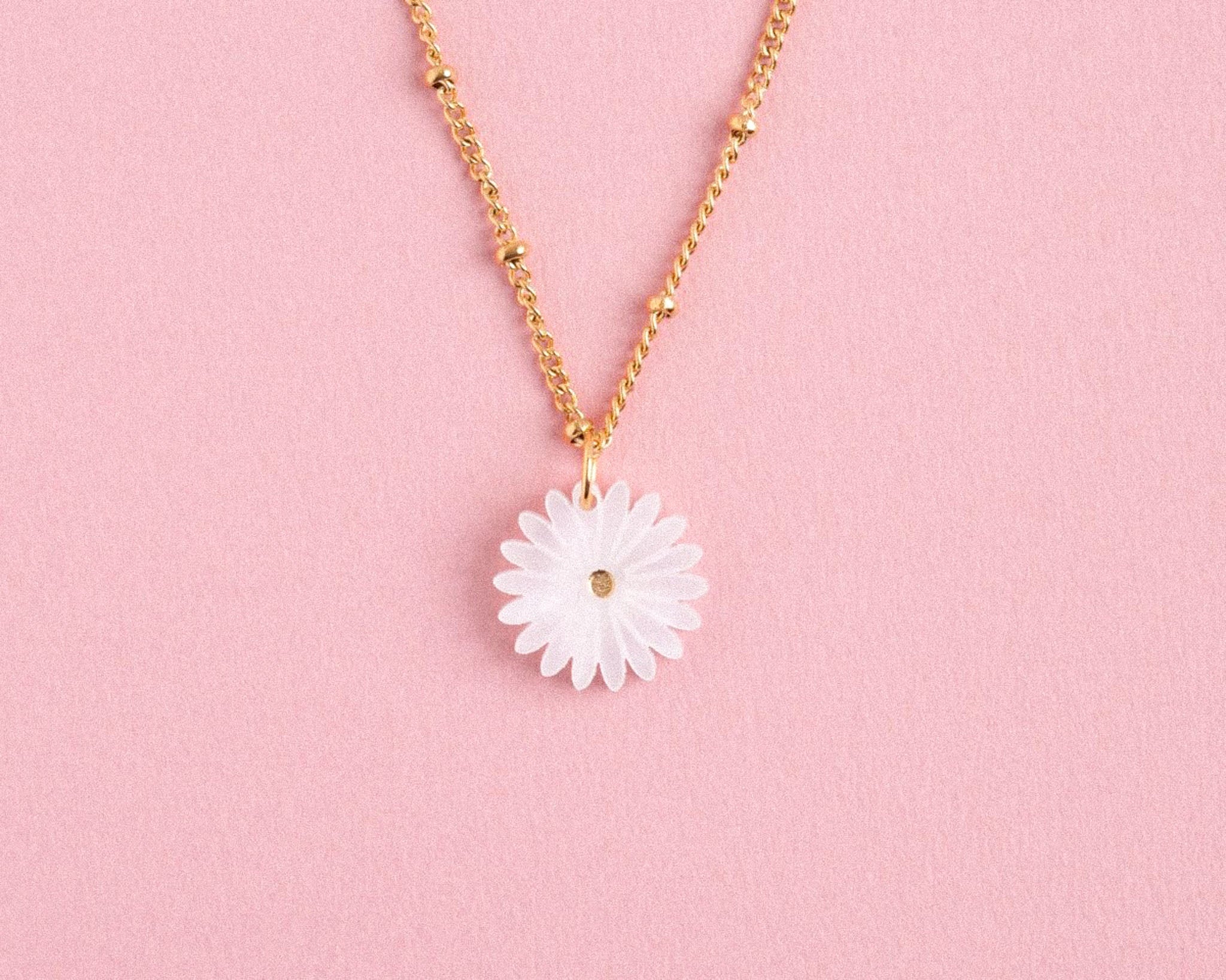 acutecolor Kette mit Geburtsblume April - Gänseblümchen