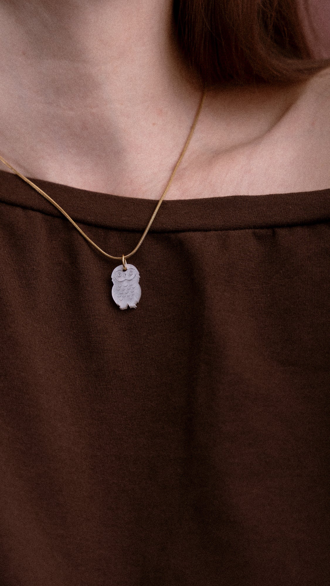 acutecolor Kette mit Schneeeulen Anhänger