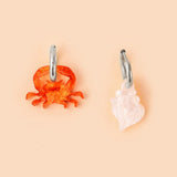 acutecolor Krabbe und Muschel Ohrring Set