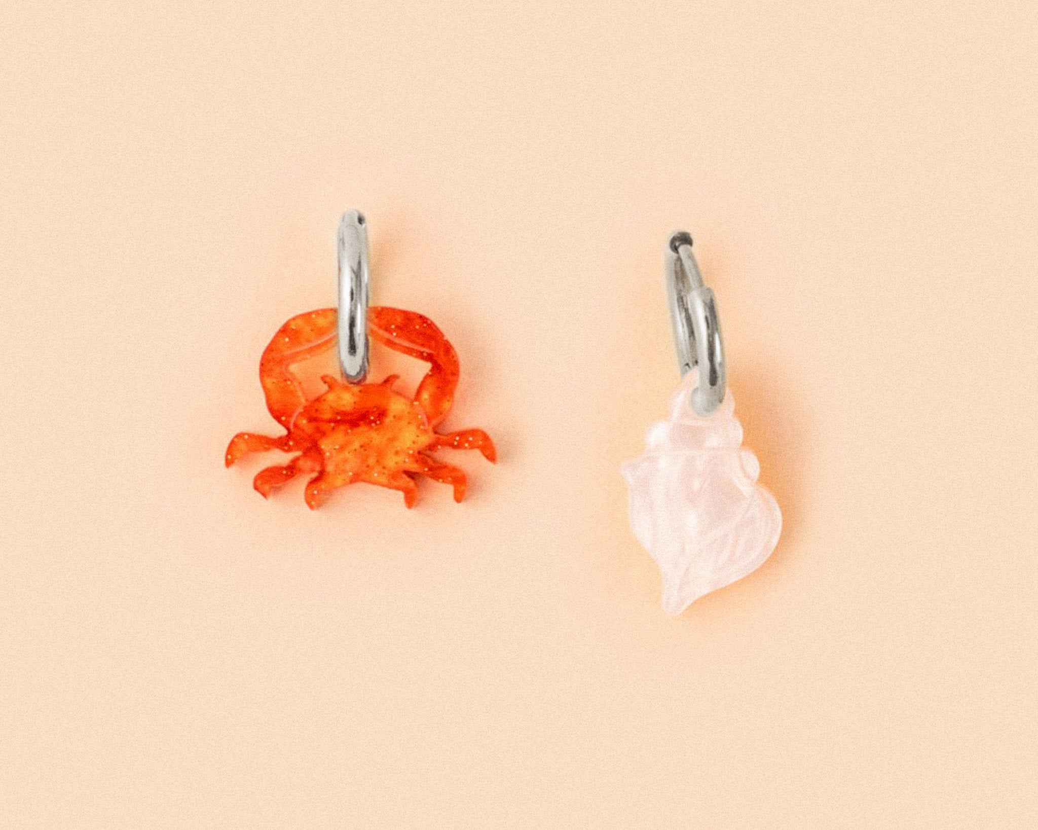 acutecolor Krabbe und Muschel Ohrring Set