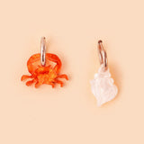 acutecolor Krabbe und Muschel Ohrring Set