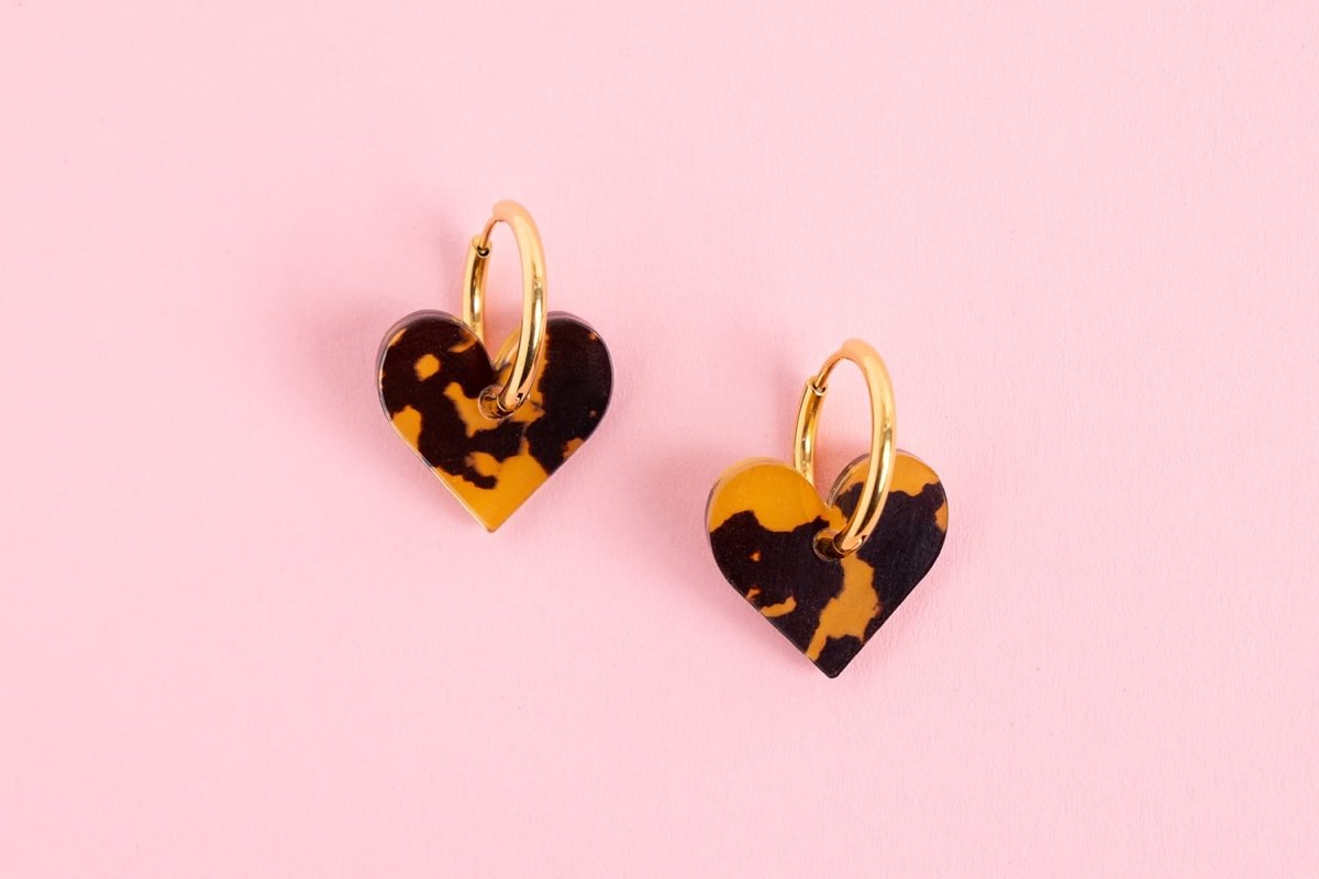 acutecolor Leopard Herz Ohrringe