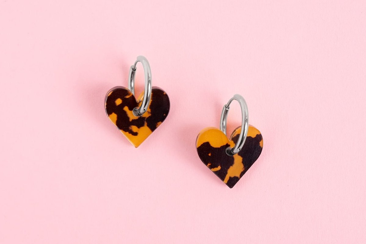 acutecolor Leopard Herz Ohrringe