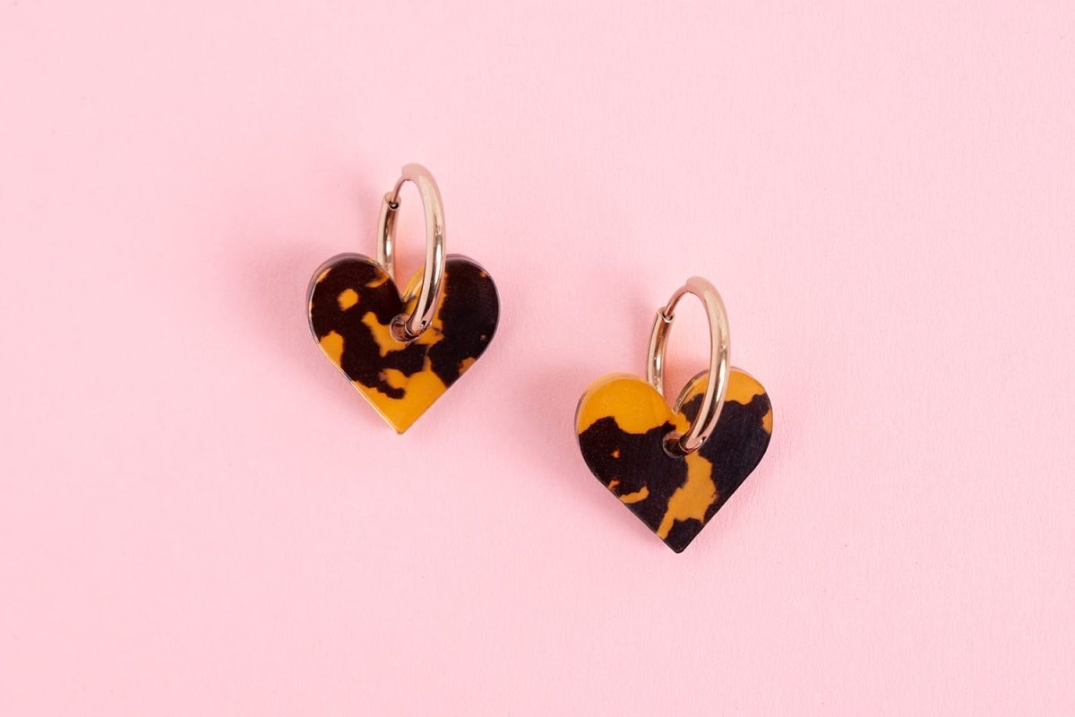 acutecolor Leopard Herz Ohrringe