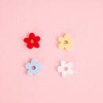acutecolor Midi Blumen Hoop Ohrringe in Poppy Red