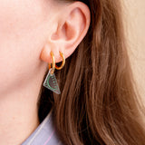 acutecolor Mismatch Geodreieck und Lineal Ohrring Set