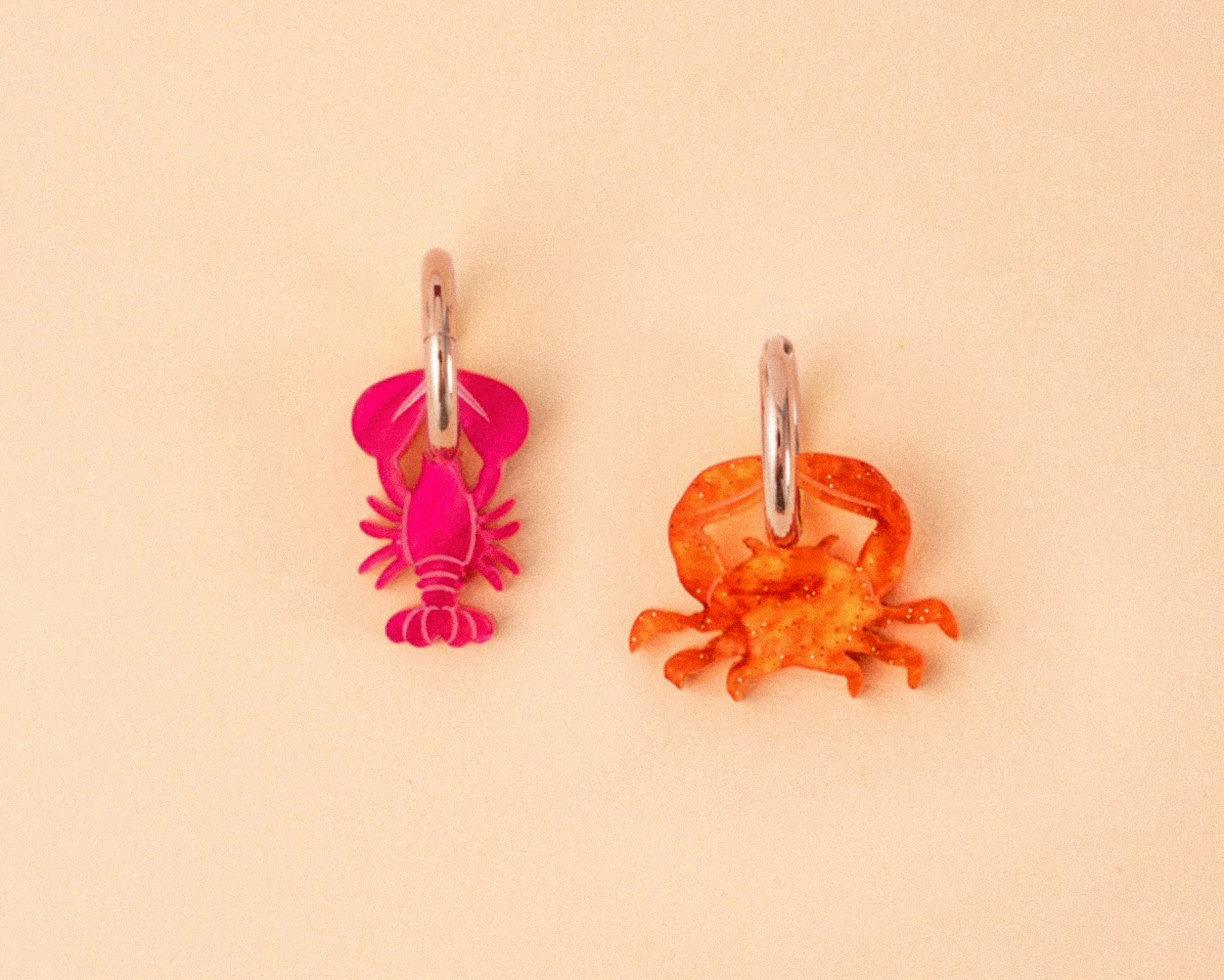 acutecolor Mismatch Krabbe und Hummer Ohrring Set