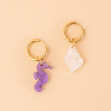 acutecolor Mismatch Seepferdchen Muschel Ohrring Set