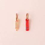 acutecolor Mismatch Stift und Lineal Ohrring Set