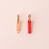 acutecolor Mismatch Stift und Lineal Ohrring Set