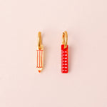 acutecolor Mismatch Stift und Lineal Ohrring Set