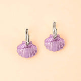 acutecolor Muschel Ohrring Set in Lila