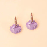 acutecolor Muschel Ohrring Set in Lila
