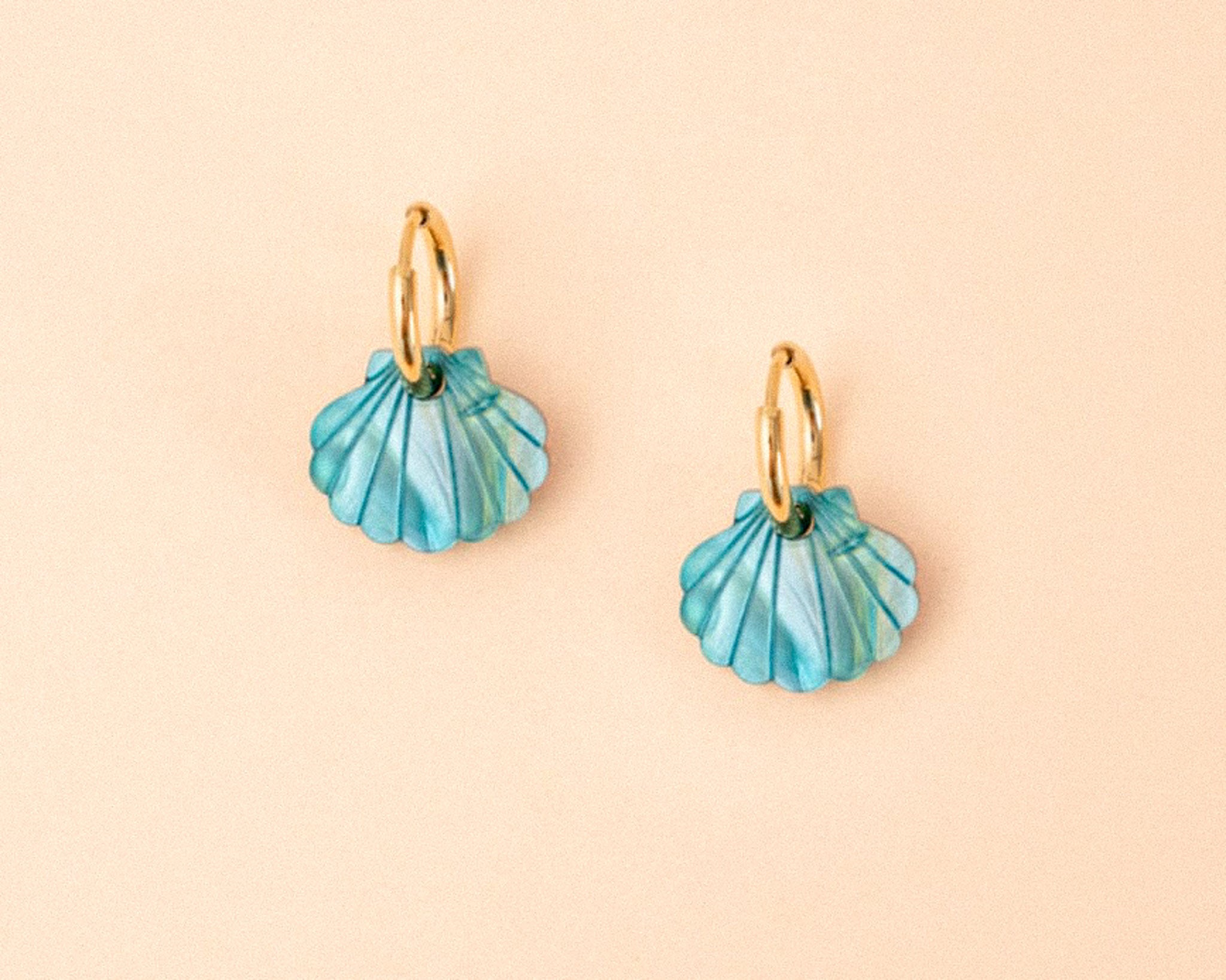 acutecolor Muschel Ohrring Set in Türkis