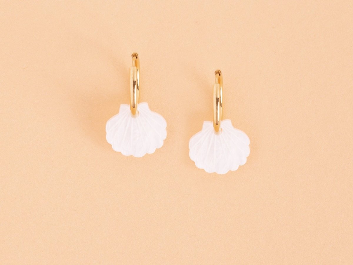 acutecolor Muschel Ohrring Set mit Hoops