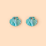 acutecolor Muschel Ohrring Set mit Hoops in Türkis