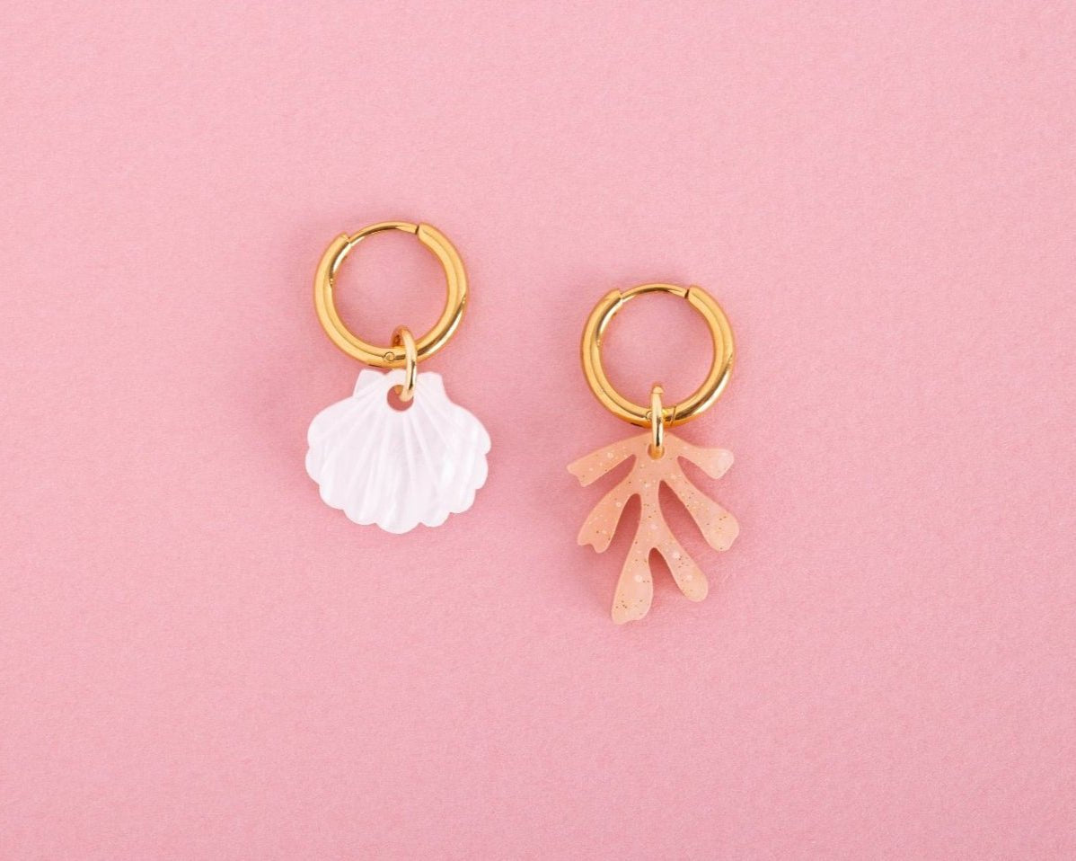 acutecolor Muschel und Koralle Ohrring Set