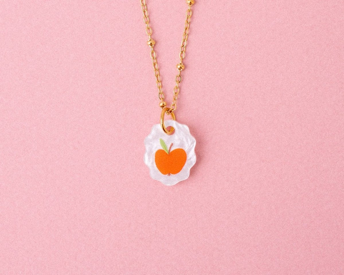acutecolor Ovale Charm Kette mit Apfel