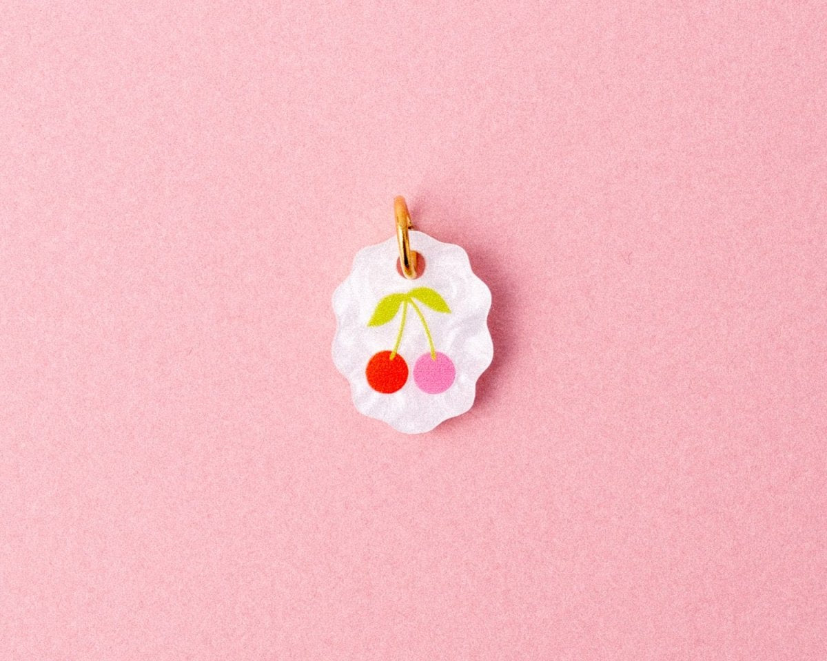 acutecolor Ovale Charm Kette mit Kirschen
