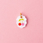 acutecolor Ovale Charm Kette mit Kirschen
