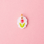 acutecolor Ovale Charm Kette mit Tulpe
