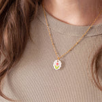 acutecolor Ovale Charm Kette mit Tulpe