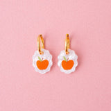 acutecolor Ovale Charm Ohrringe mit Apfel
