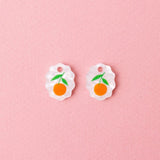 acutecolor Ovale Charm Ohrringe mit Orangen